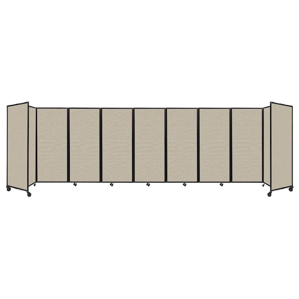 Versare Room Divider 360 Folding Portable Partition 25' x 6'10" Sand Fabric 1182918 - main